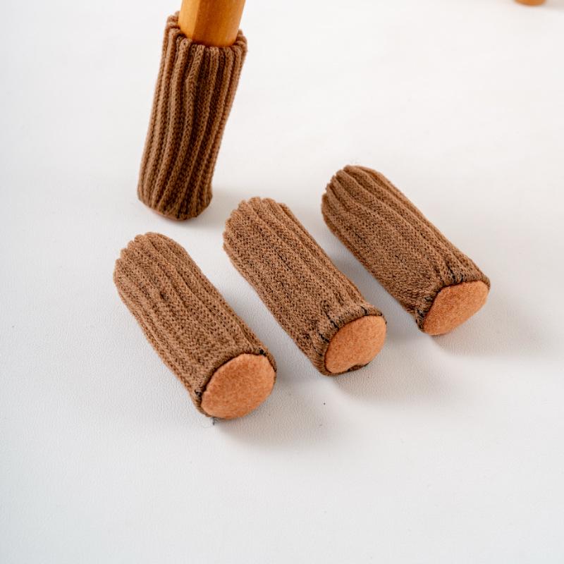 Knitted Chair Leg Covers - Wear-Resistant Anti-Slip Mats for Silent Chair & Table Foot Protection