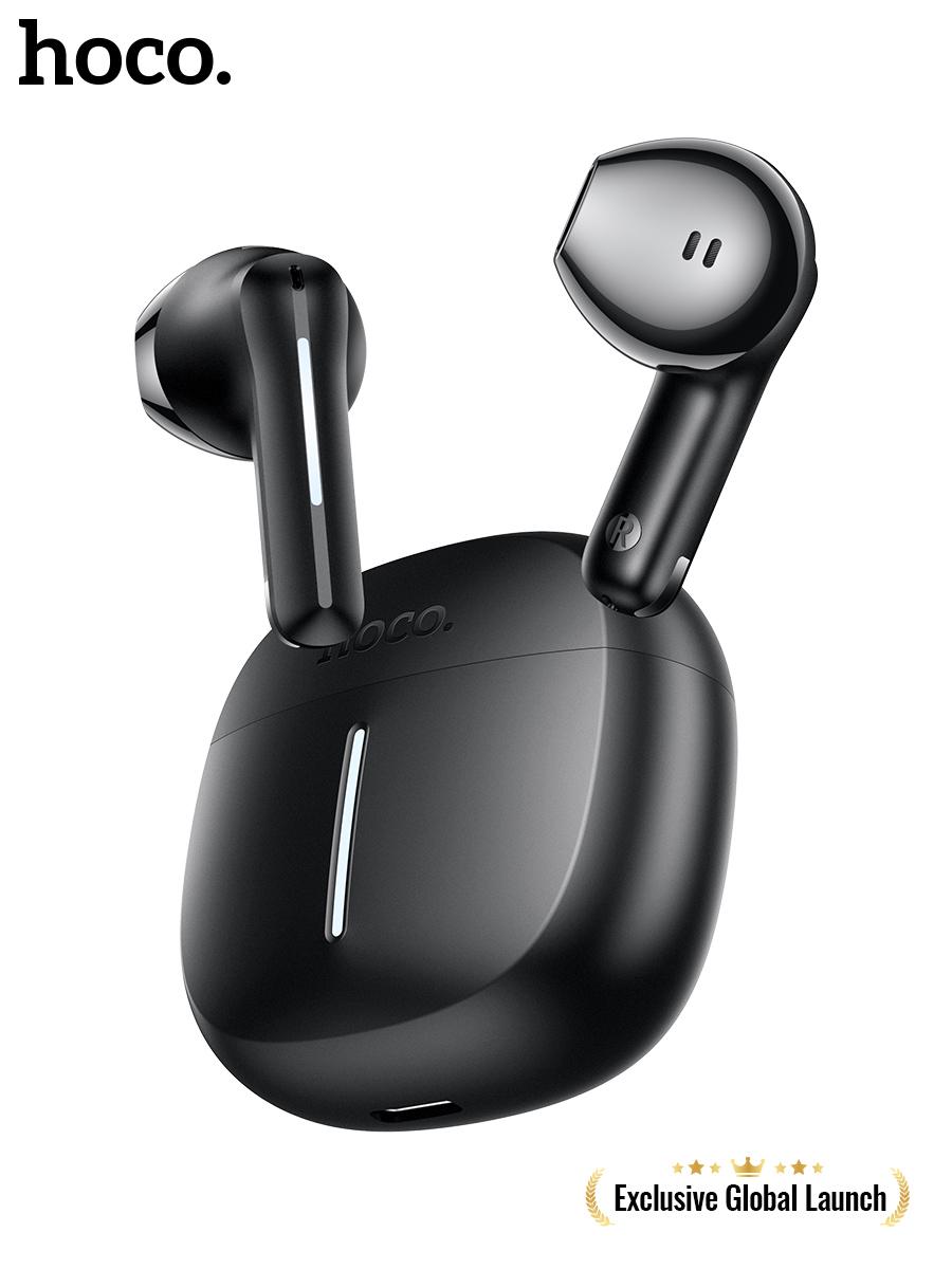 

Беспроводные наушники Hoco EQ33, Bluetooth 5.4, с микрофоном, до 7 часов работы, зарядный кейс 300 мАч, поддержка приложения чёрный