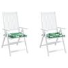 Chair Cushions 2 Pcs Leaf Pattern 40 X 40 X 4 Cm Fabric