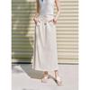 Peacebird Women's High-Waist Straight Casual Midi Skirt