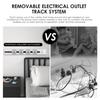 Elektrische Outlet Track Oberfläche Montiert Power Outlet Track 60cm Aluminium Legierung Küche Steckdosen