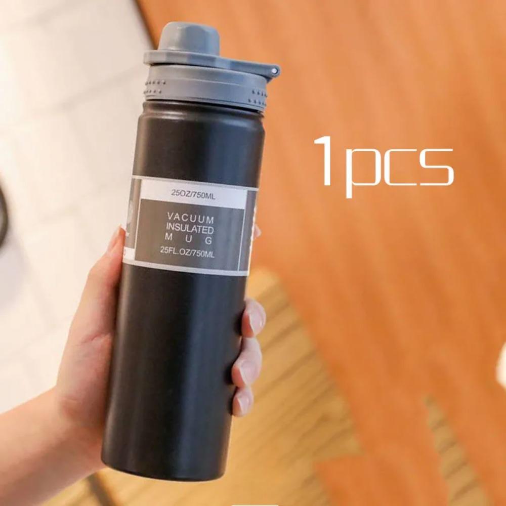 530ML/750ML Thermos Water Bottle Large Capacity Stainless Steel Vacuum Flask Mug Portable Outdoor Thermal Mug Sports Drinks Cup