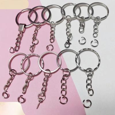 10 stuks/set Accessoires Accessoires Sleutelhanger Hangketting Enkele Ring, Sleutelhanger Kreeftsluiting Handgemaakte Materialen