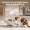 SUREFEED-Compatible RFID Pet Feeder Stainless Steel Bowls With Elevated Stand Transparent Rear Cover Cats