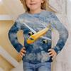 Long Sleeve T-Shirts Summer Aircraft 3D Printed T Shirt Fashion Kids Casual Boy Girl O-Neck Tshirt Children's Tees Tops Clothing