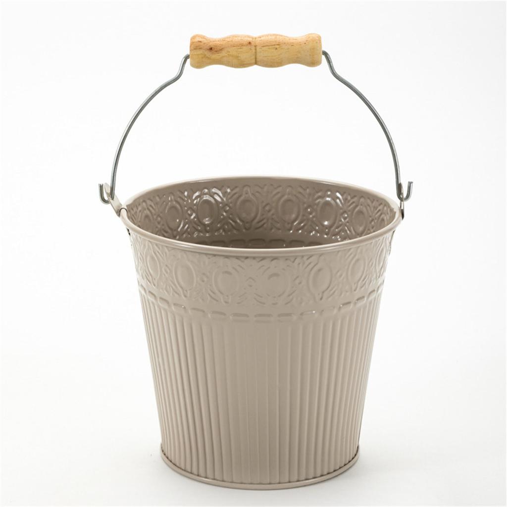 Flower Plant Pots with Handle Iron Potted Hanging Planter Outdoor Flowerpots Basket Bucket Vase Suitable for Food Snacks