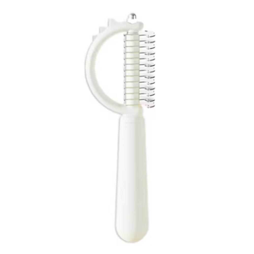 

Милая расческа для удаления колтунов в форме динозавра для собак и кошек, двусторонняя расческа, инструмент для груминга питомцев бежевый