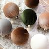 Velvet Christmas Ball Ornaments Set - 15pcs 3.15 inch Flocked Xmas Decorations Ornaments for Christmas Tree Garland Table Centerpiece Festival Decor