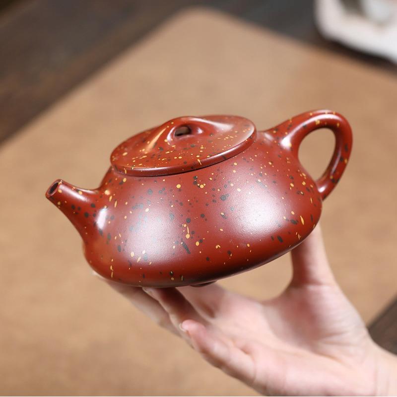 

430ml Yixing Purple Clay Teapots Handmade Stone Scoop Pot Raw Ore Dragon s Blood Sand Mud Tea Infuser Kettle Zisha Tea Set Cha
