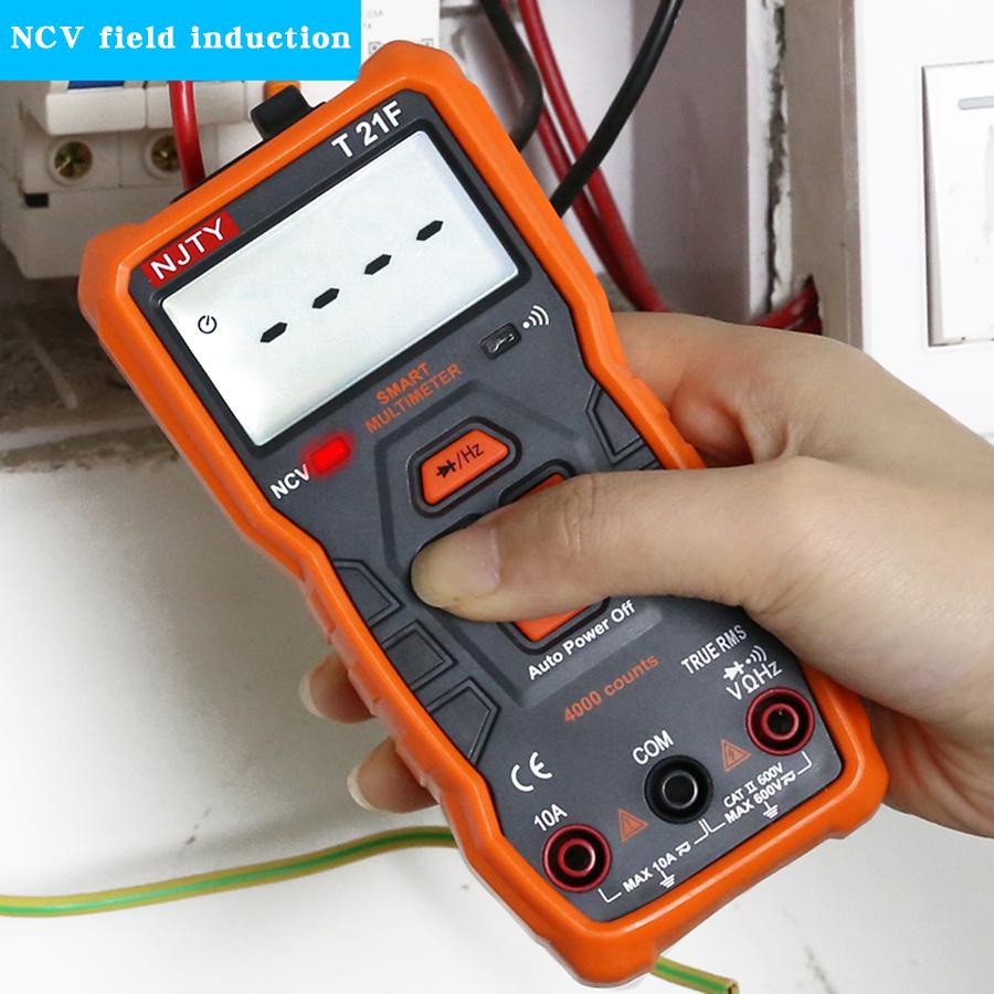 NJTY T21F Multifunctional Overload Protection Electrician Multimeter Household High-Precision Digital Multimeter