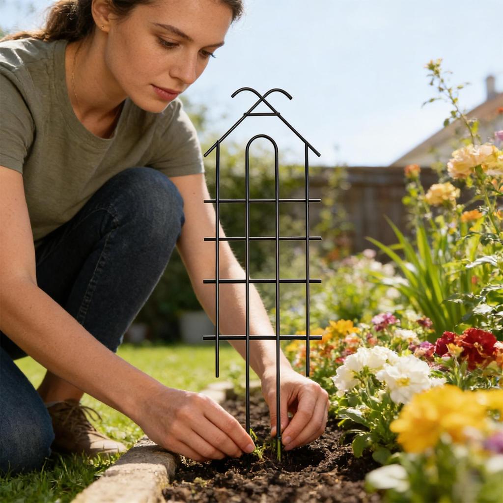 Metal Trellis Metal Plant Grow Support Trellis Vertical Support Frame For Indoor Outdoor Patio Garden Greenhouse Balcony Wedding