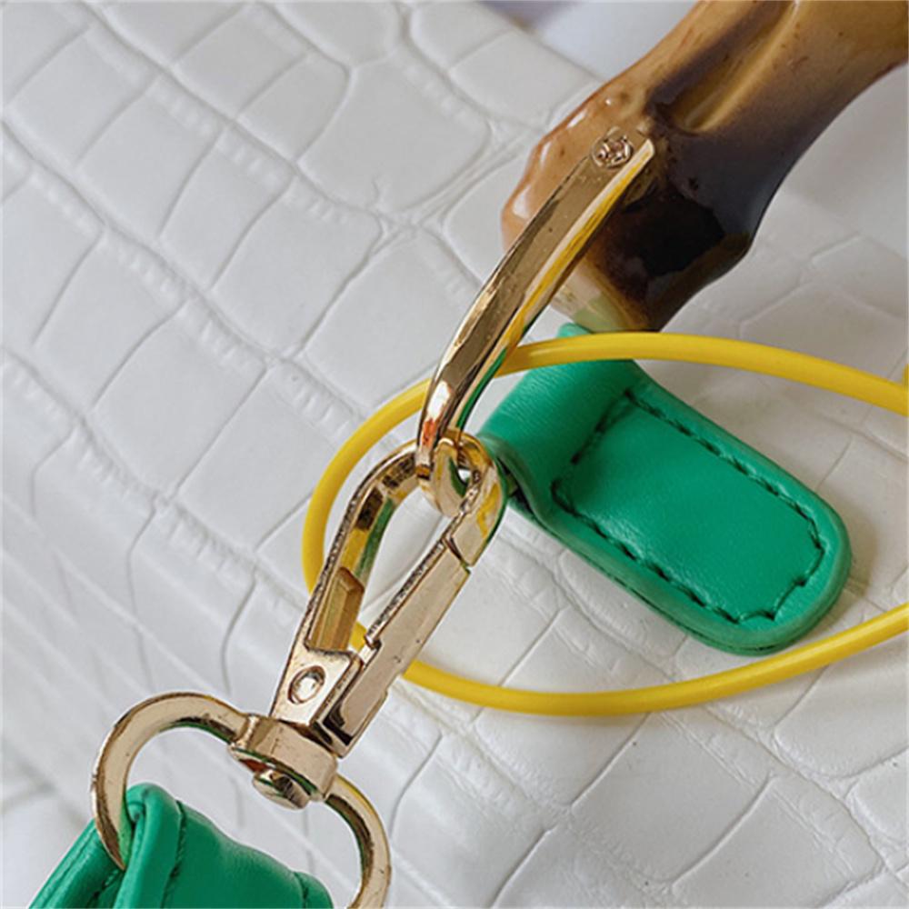 2023 New Crocodile Pattern Bamboo Bag Fashion Ladies Small Square Bag Personality Bag Retro Shoulder Handbag