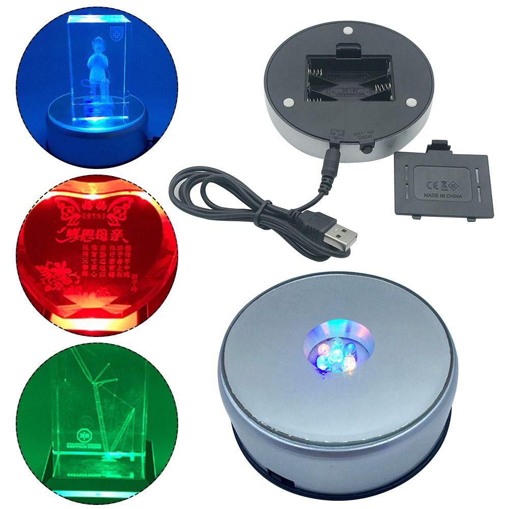 Crystal Statues LED Display Base LED Crystal Light Stand Crystal Lamp Holder Changing Light Stand