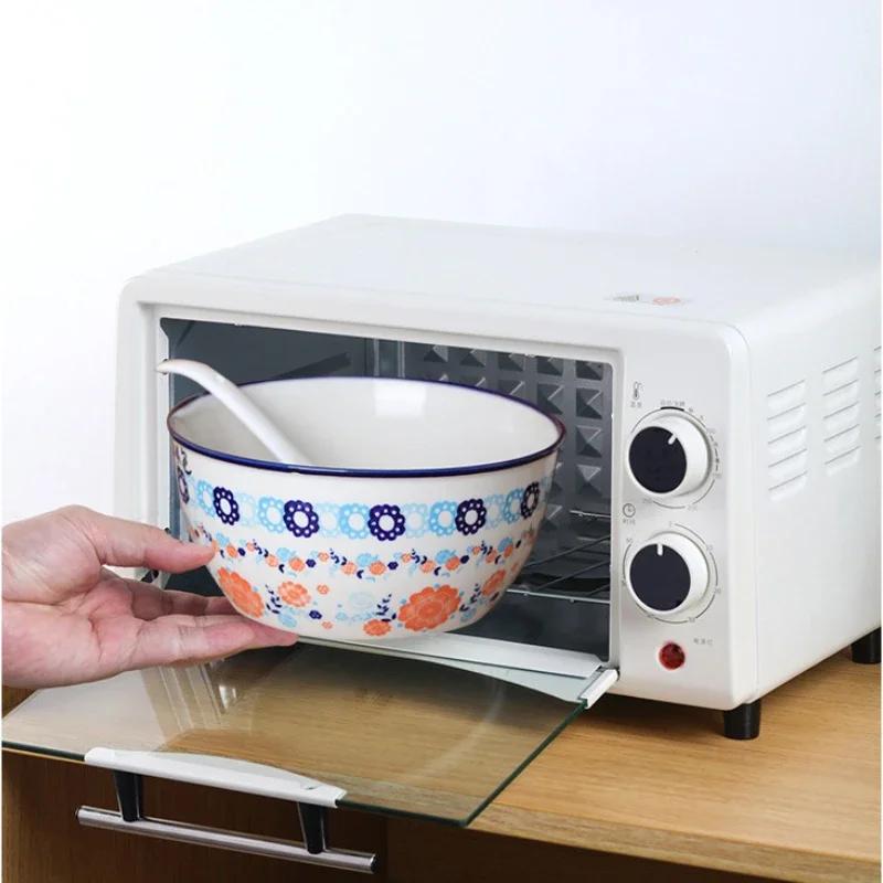 Ceramic Bowls Plate Floral Pattern Ceramic tableware Rice soup bowl Fish plate Dinner Plate Salad Dessert Plates Microwavable