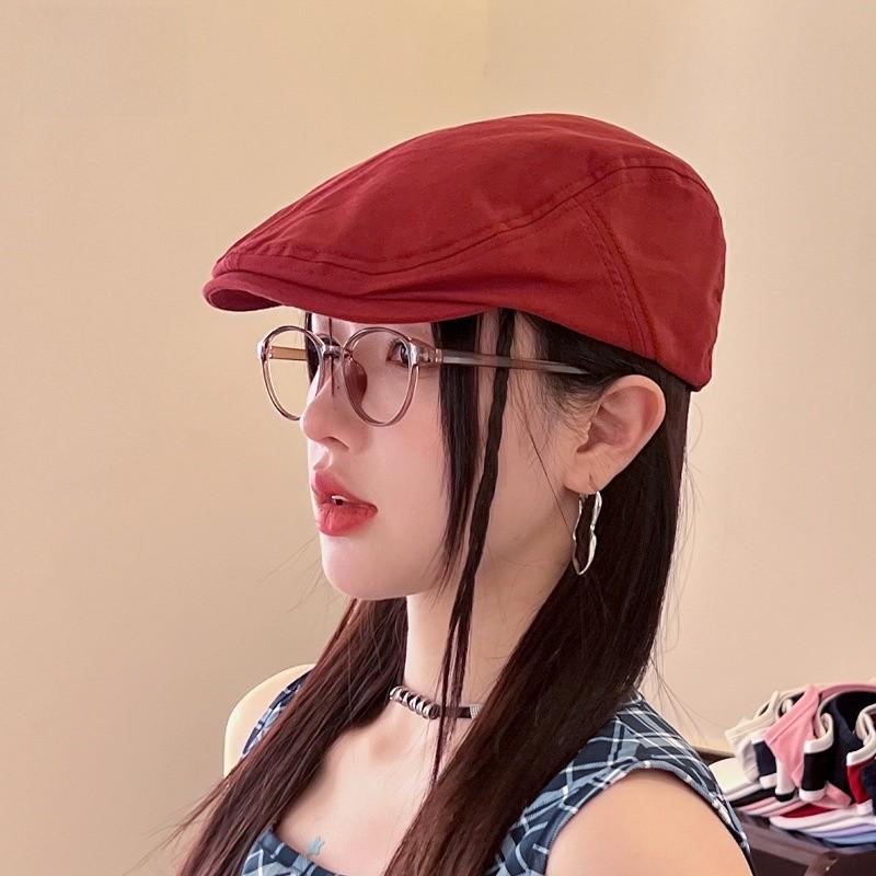 Vintage Canvas Beret Hat With Sun Protection For Women And Girls Spring Summer Autumn