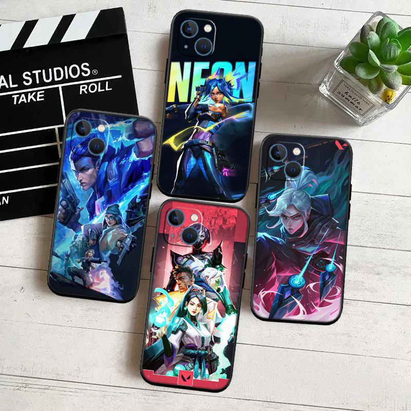 V-VALORANT New High-End Shell Phone Case for iPhone 16 15 14 13 12 Pro Max Plus Mini