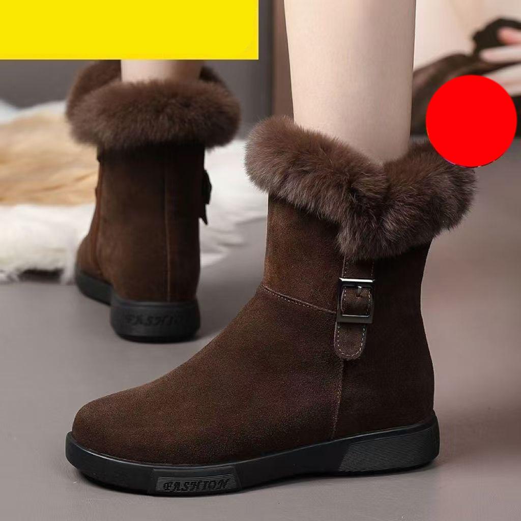 Women's Winter Fashion Warm Snow Boots Plush Thick Soles Comfortable Non Slip Shoes