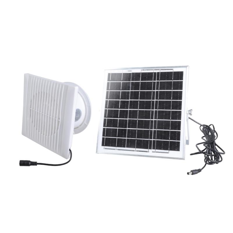 8W Solar Panel Operated 4 Inch Ventilation Fan For Outdoor Shed Pet House Air Quiet Motor