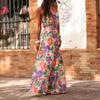Elegante Vestito da Donna Stampato Moda Estiva Senza Maniche Lungo 2026 Nuovo