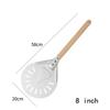 7/8/9 Inch Aluminum Perforated Pizza Peel Metal Round Pizza Paddle Non Slip Wooden Handle Pizza Spatula Shovel Baking Tools