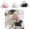 Stylish Mini Pu Leather Kids Handbag In Black Pink And Silver For Boys And Girls