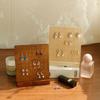 Earring Organizer Wood Earring Stands 72 Holes Earrings Display Stand  Jewelry Storage Rack
