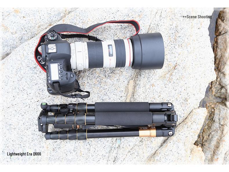 7-Licht-Last Q666 Reise-Stativ für Spiegellose & DSLR-Kameras