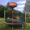 Trampoline Basketball Hoop Attachment with Backboard and Net, Durable ABS, Outdoor Sports Games for Kids, Compatible with Most Trampolines