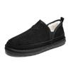 Northeast Men's Winter Snow Boots: Velvet-Lined, Thick, Warm Leather & Fur Slip-On Cotton Shoes