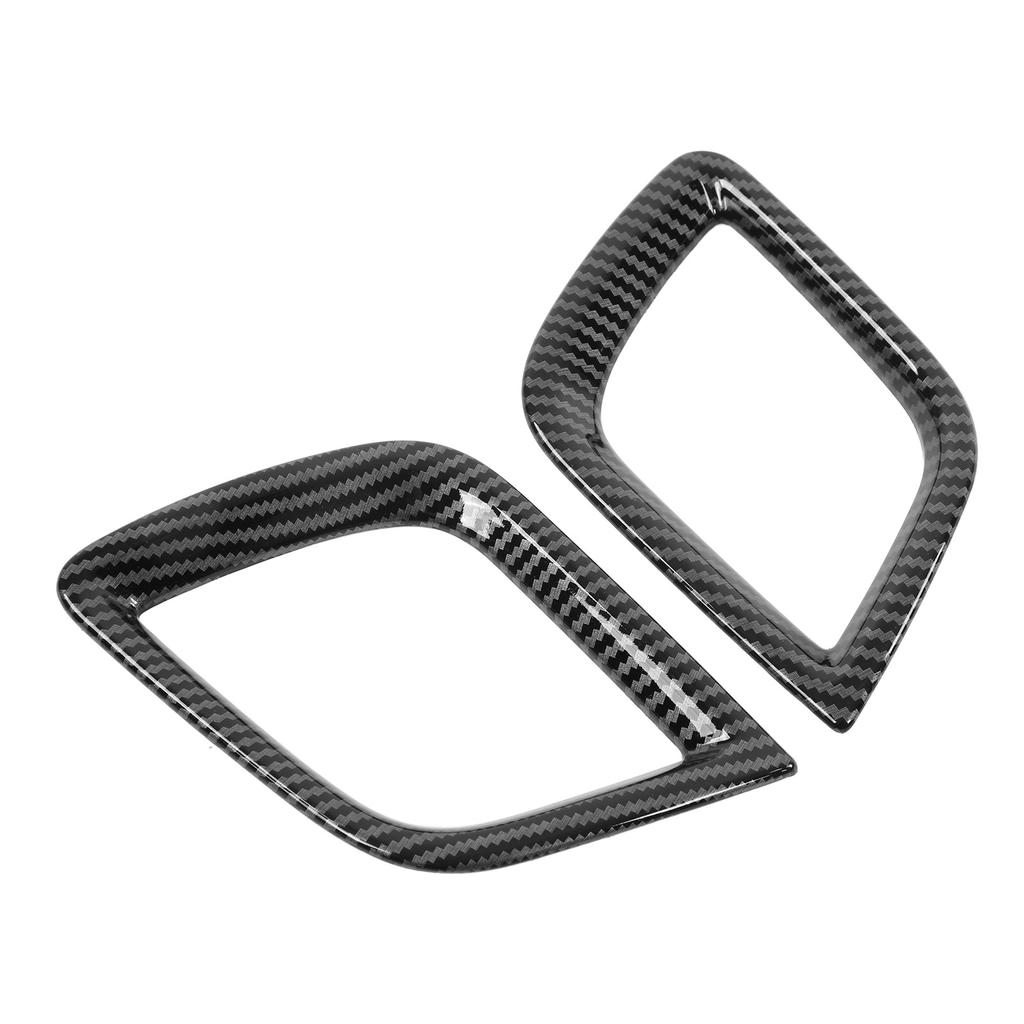 2 Stück Vordere Armaturenbrett-Luftauslass Windauslass Rahmenabdeckung Zierleiste Kohlefaser-Stil Ersatz für Isuzu DMAX 2021