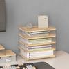 Modern Clear Acrylic Desktop Organizer Set Transparent Multipurpose File Holder Office Supply Storage Box Desk Shelf Display