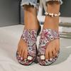 Foreign trade 2025 summer new breathable printing set toe Roman wind cool slippers women large size independent station wish