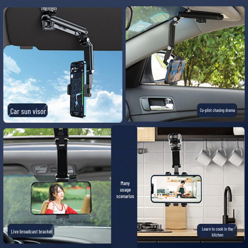 Sun Visor Car Phone Holder - Universal Multi-Function Navigation Mount