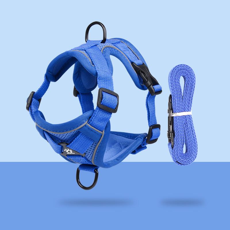 Reflective Vest-Style Cat Leash & Breathable Harness for Small/Medium Pets
