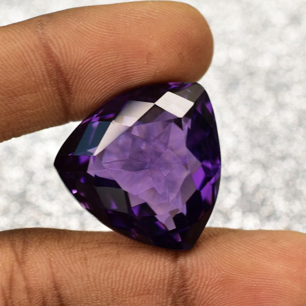 Natural Purple Sapphire Loose Gemstone 24x24 Mm Trillion Cut Jewelry Making September Birthstone