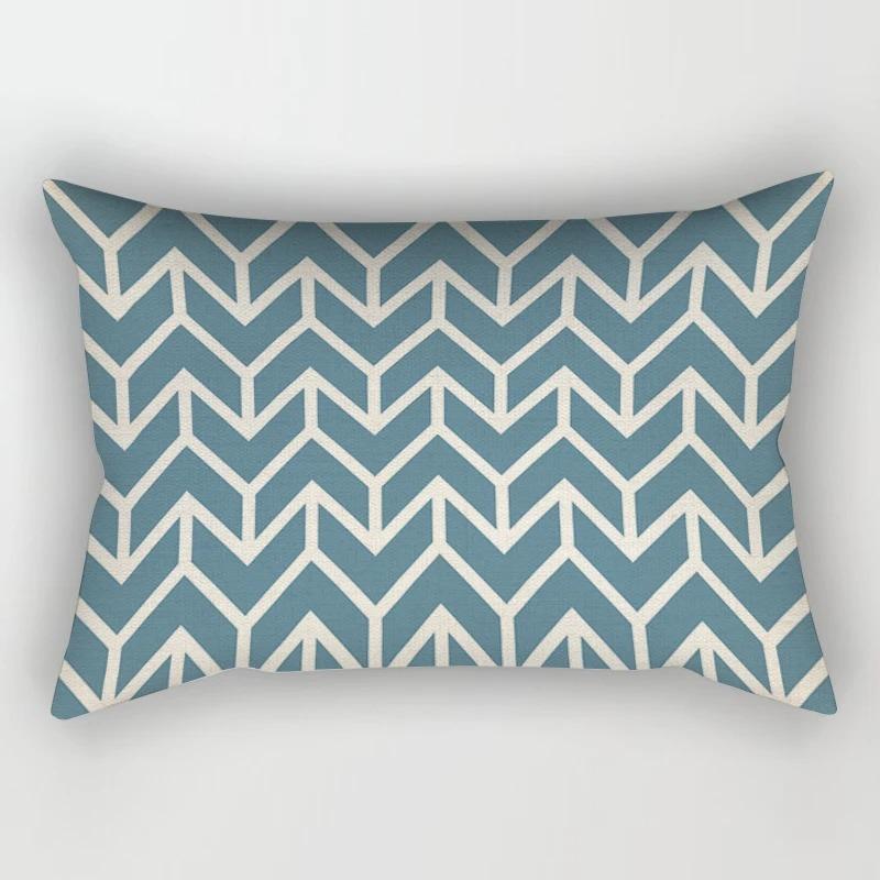 Nordic Sweet Home Light Blue Geometric Pillowcase Decorative Sofa Cushion Cover Pillowcase