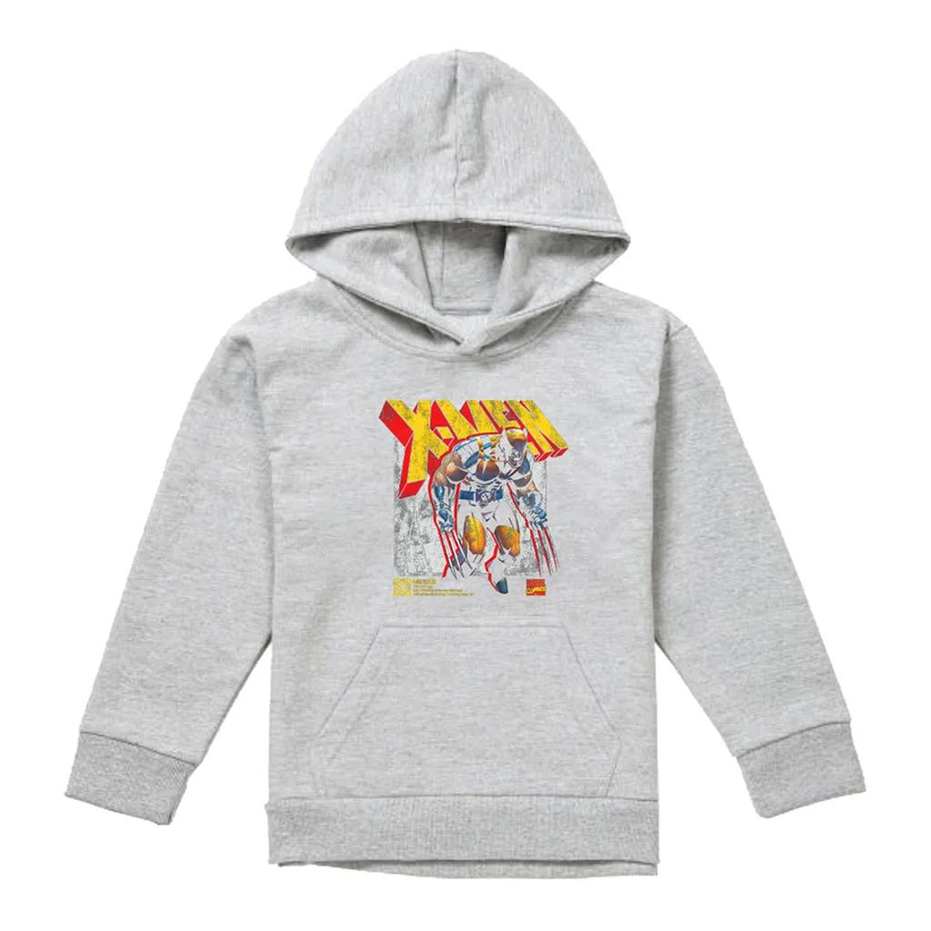 X-Men Childrens/Kids Info Wolverine Heather Pull Over Hoodie