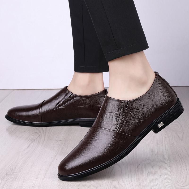 Fashion Minimalist Quality Designer Simple Breathable Comfort Loafer Outdoor Men's Casual Genuine Leather Office Wedding Business Shoes