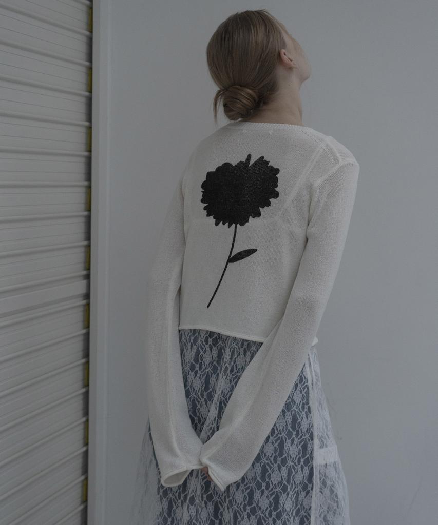 Mosyupamosyu Daisy Crop Round Knit [Ivory]