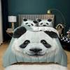 Panda Polar Bear Duvet Cover 3D Printed Animal Bedding Set, Single and Double Beds, Full Size Double Bed, Large Pillowcase Gift
