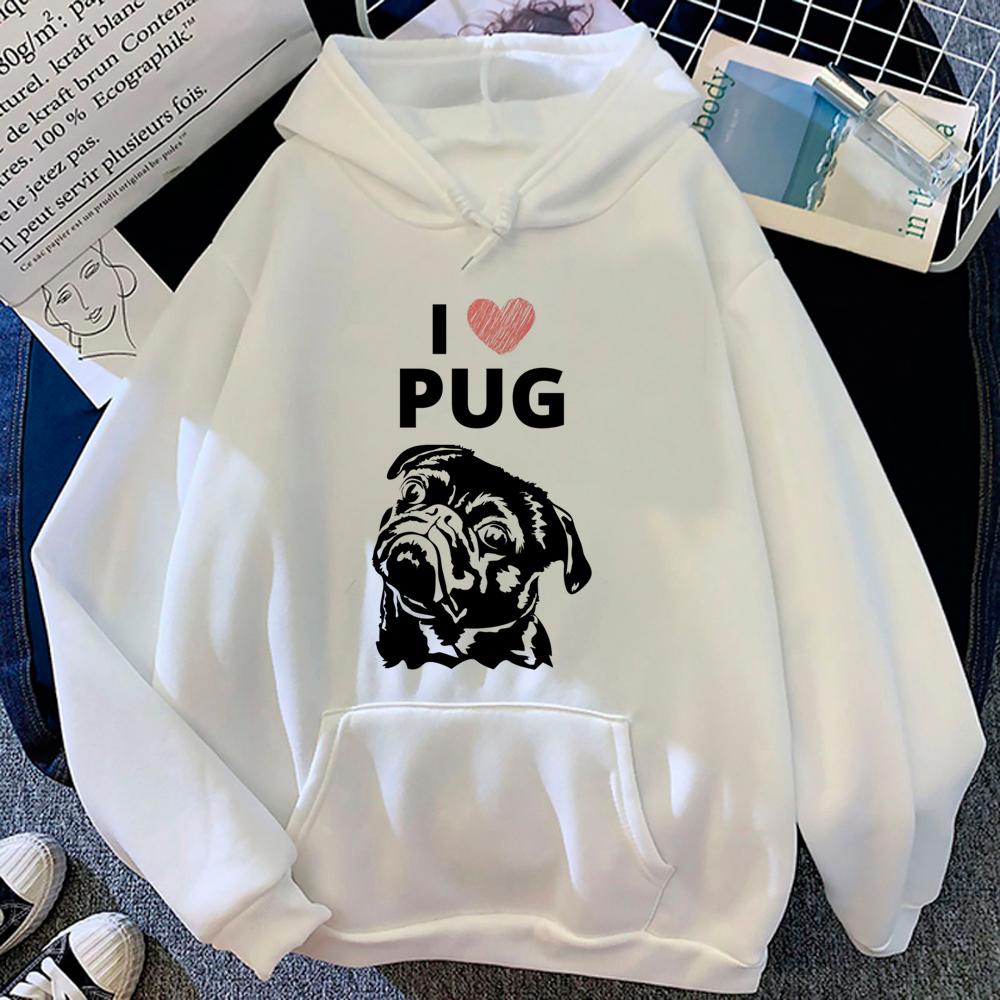 Mops Hoodies Frauen Unisex Langarm Top Anime Harajuku koreanischen Stil zieht Frauen Unisex 90er Jahre Kapuze