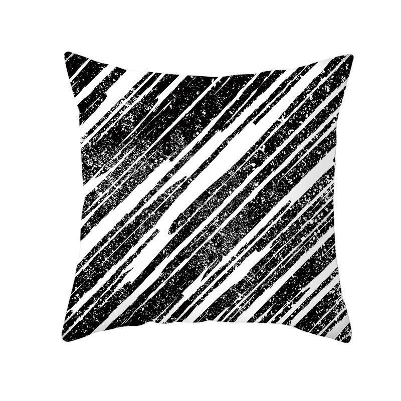 Black and White Geometric Decorative Pillowcases Living Room Office Home Pillowcases Car Ornaments