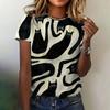 Summer Round Neck 3D Cat Print Top Fashionable Casual Short Sleeved Women's T-shirts