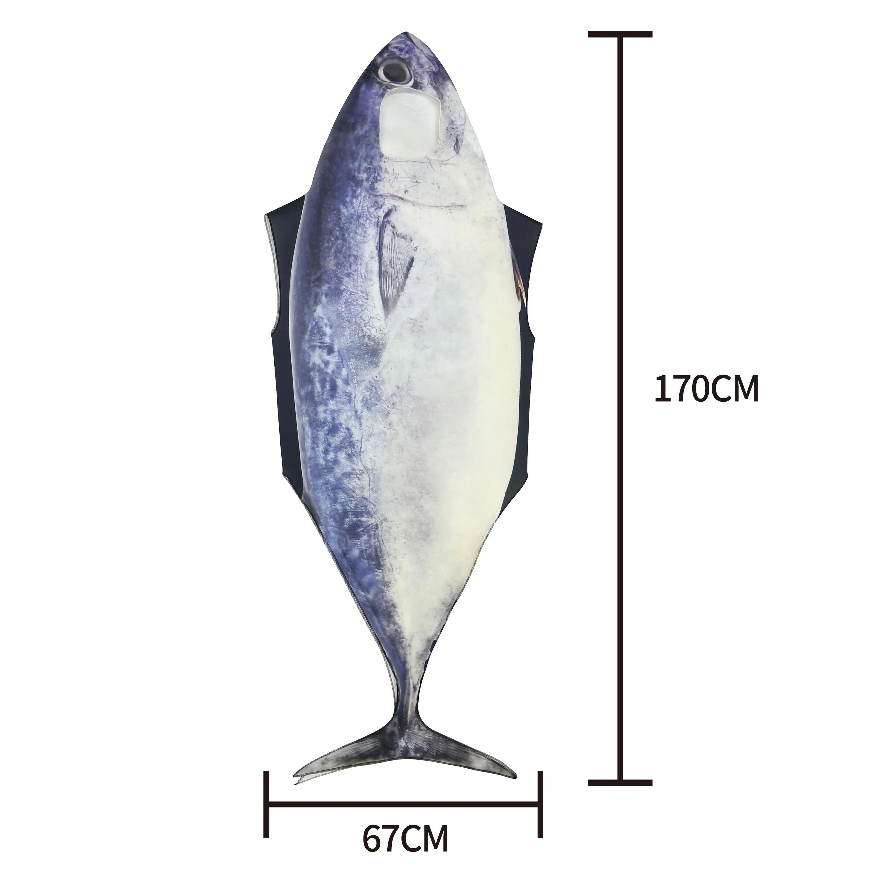 

Карнавальный костюм рыбы Наряд для вечеринки еды Тунец Бамин Маскировка Одежда для ношения Пурим Акула Сценическое выступление Шоу Одежда Морское животное One Size