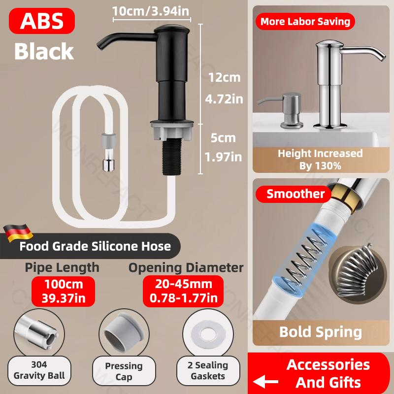 

Kitchen Soap Dispenser With Knife Holder And Storage Rack Kitchen Sink Tools Extension Tube Detergent Soap Dispense