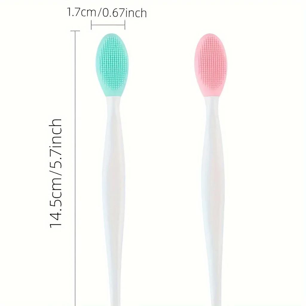 Skin care lip horniness removal facial cleanser, Face cleaning brush, blackhead removal silicone double-sided skin care tool.