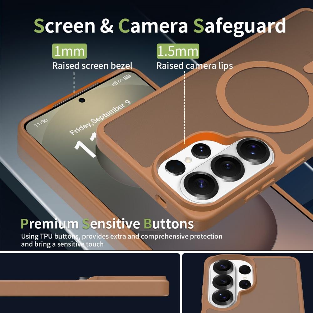 For Matte Armor Case for Samsung Galaxy S26 S2 Ultra S24 Plus S23 FE S22 A A6 A16 A37 A7 A17 A36 A3 Magnetic Cover