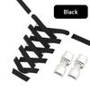 1 Pair Flat Shoelaces Metal Buckle Lock Elastic Shoe Laces Without Ties Sports Enthusiasts Lazy Shoes Lace Accessories