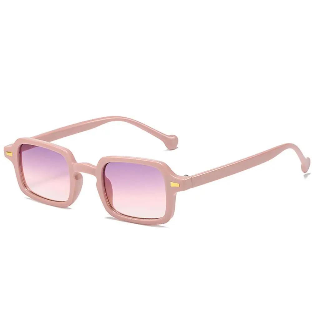Fashion Square Sunglasses For Women Men Retro Leopard Blue Sun Glasses Rivets Decoration Shades Uv400 Sun Glasses Eyewear