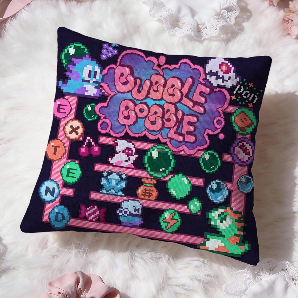 Classic Game b-Bubble Bobble Cushion Cover Premium Comfort Reversible Pillow Cove -Two In One Design for Any Room & Car Interior